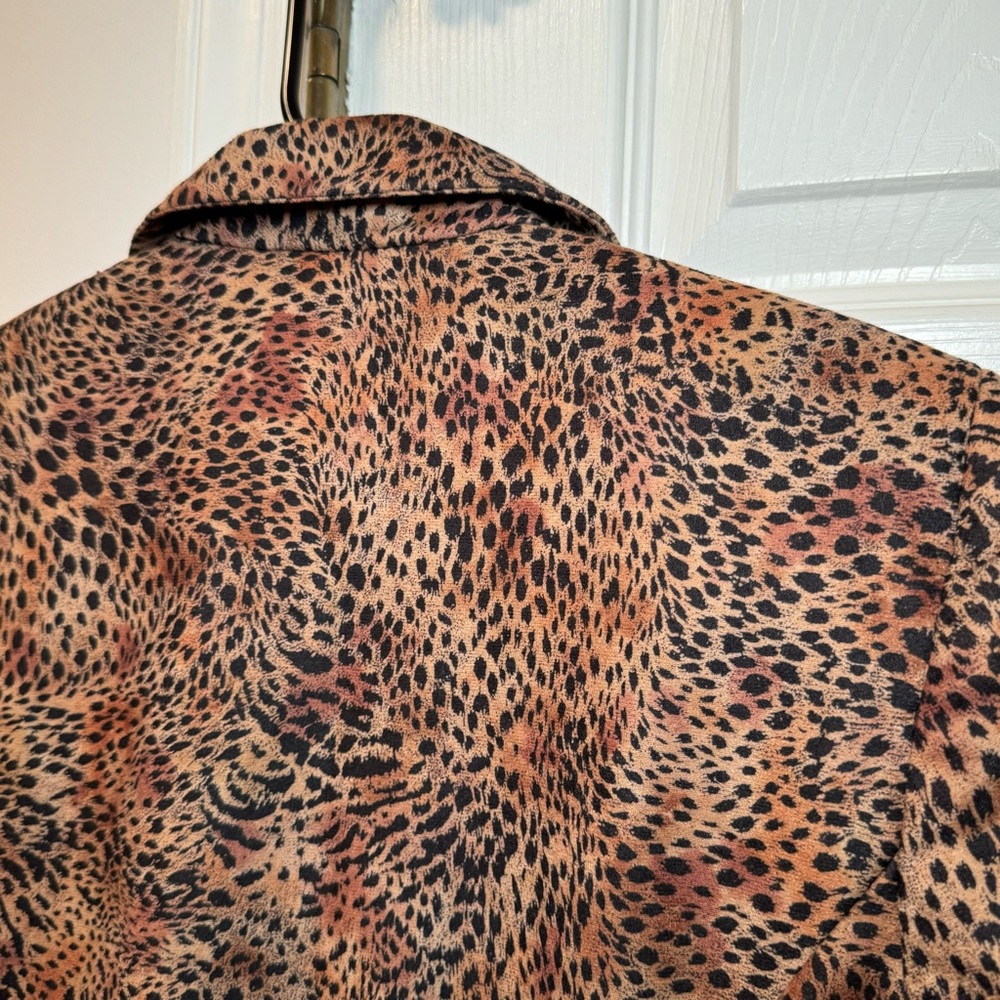 Vintage 90s Leopard Totonko New York zip jacket - Picture 6 of 9